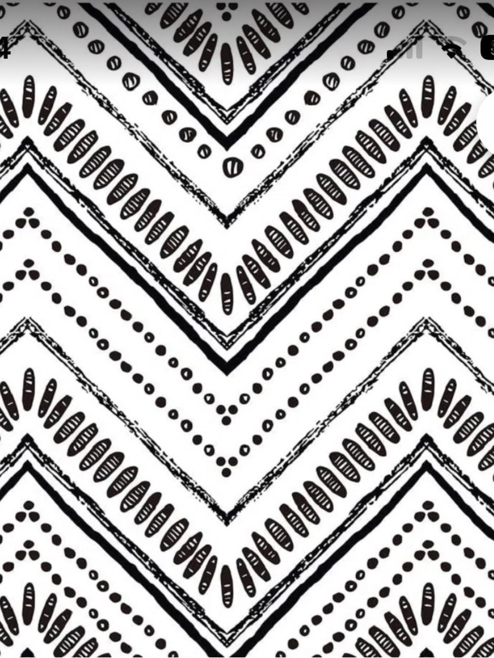 Black & White Geometric Print Self Adhesive Boho Wallpaper 4 Rolls - Picture 2 of 10